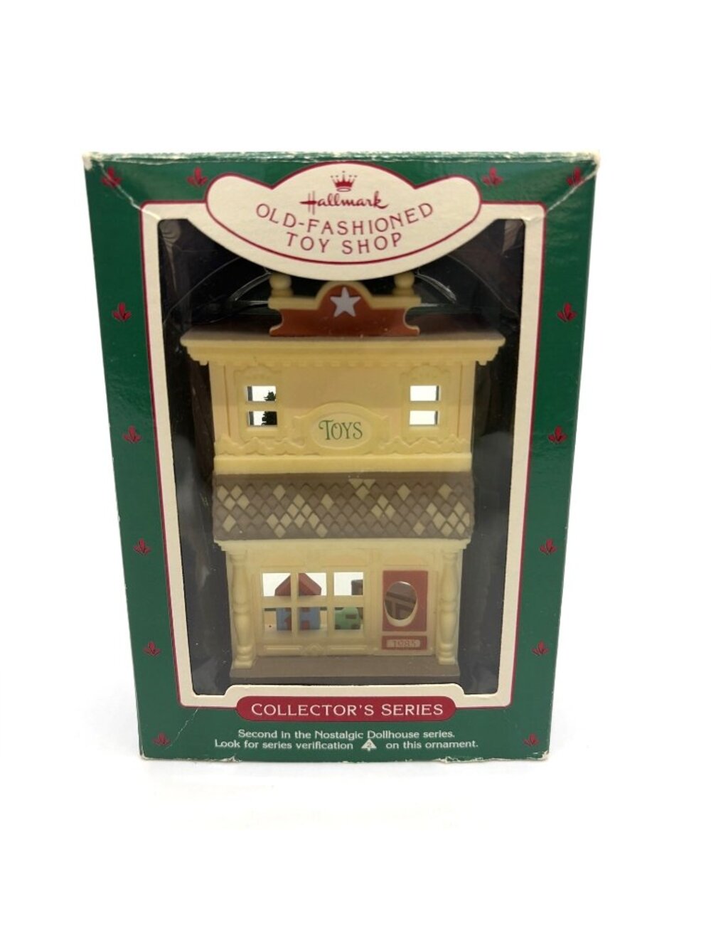 Hallmark 1985 Old-Fashioned Toy Shop #2 Nostalgic Dollhouse Series Ornament VTG